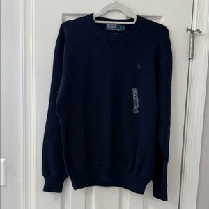 NEW with tags Polo by Ralph Lauren Men's Navy Cotton Crewneck Sweater